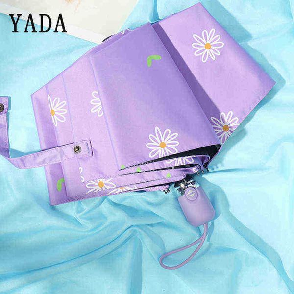 Yada Purple Flower Automatic Gubra Clear Dobring Large Sun para mulheres Anti Beautiful Rain Soffera YD262 J220722