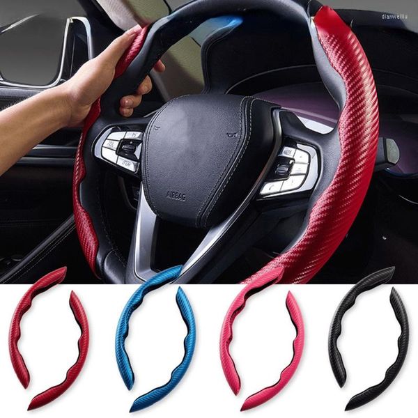 Coprivolanti 38 cm 15 pollici in fibra di carbonio ABS copertura universale per auto accessori interni antiscivolo resistenti all'usura