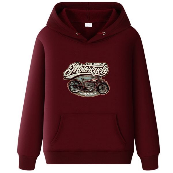 Fashion Design Felpe con cappuccio da uomo Hallowmas Abbigliamento sportivo Camisa Hombre Classica motocicletta americana Hip Hop Abiti da giorno di Natale