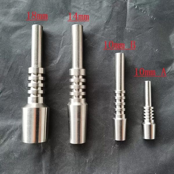 Substituição Titanium unha Dica de unha fumando 10mm 14mm 18mm 18 mm Grau 2 G2 TI DIPES NEGS PARA SILICONE NC Kit de água Bongos