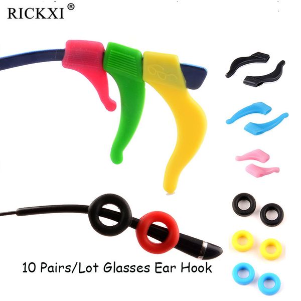 Roupas de lente 10Pairslot Anti -Slip Glasses de copos de silicone Ganchos de orelha para crianças e adultos garras redondas Óculos dicas de templo esportivo 221119