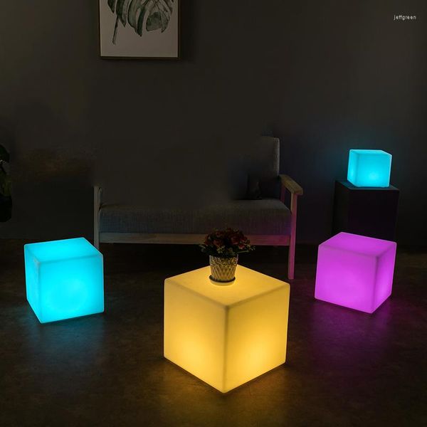 Garten LED Cube Licht Rasen Lampen Outdoor Stehleuchte Restaurant Zimmer Leuchtende Würfel Party Event Bar Pool Dekoration Beleuchtung