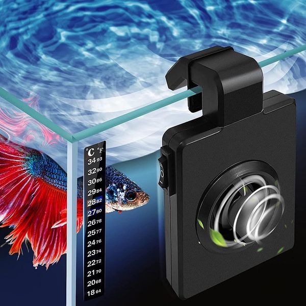 Filtrazione Riscaldamento Acquario Chiller Ventola USB Fish Tank Acquario Ventola di raffreddamento 2 livelli di velocità Regolabile Acquario Chiller per Mini Fish Tank 221119