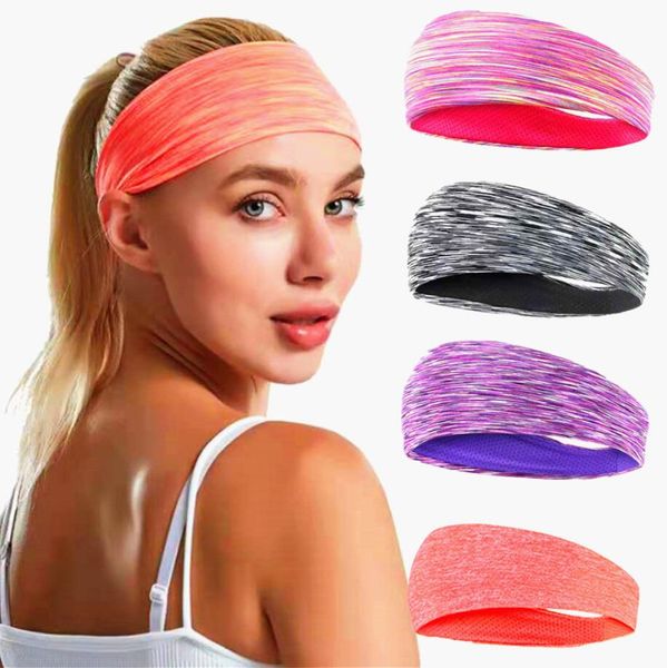 Elastic Yoga Headband Sport Sweat Band Women/Men Running Hair Band Turbano ao ar livre de ginástica banda esportiva de banda esportiva