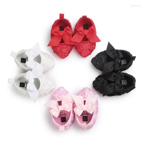 First Walkers Est Style Flower Baby Girl Shoes Comodo Outdoot Princess Rose Design 4 colori