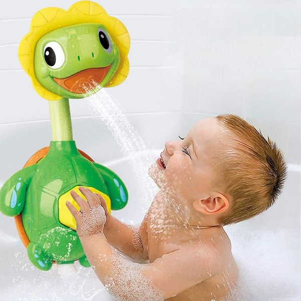 Игрушка для ванны для детей для детей утиной черепаха присосание детская спрей с брызги у бассейна спринклер душ 221118