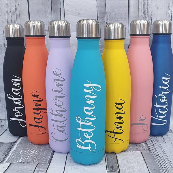 Bottiglie d'acqua gratuite Thermos in acciaio inossidabile personalizzato Damigella d'onore Tazza personalizzata Addio al nubilato Regali Bomboniere Proposta Bottiglia da 500 ml 221118