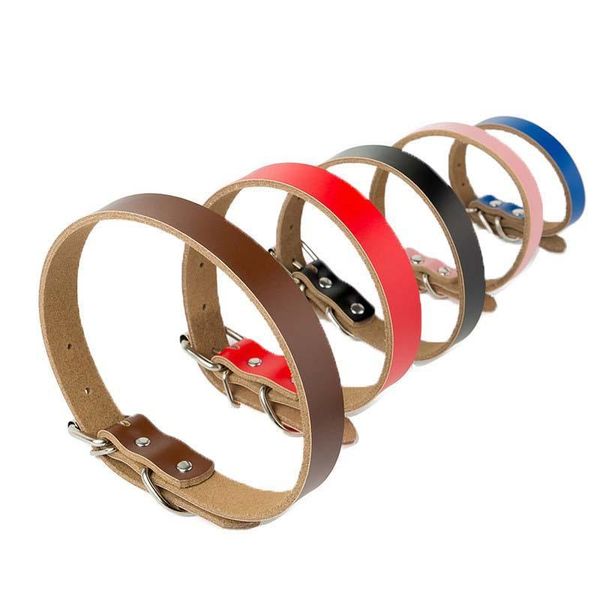 Collari per cani Guinzagli Cane regolabile Lettera Collare Fibbia ad ardiglione Collari per cani Collo Pizzo Forniture per animali Rosso Rosa Blu 360054 Drop Delivery Dh8Up