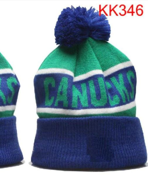 Vancouver Beanie American -American Hockey Ball Team Side Patch Winter Wool Sport Knit Hat Skull Caps A0