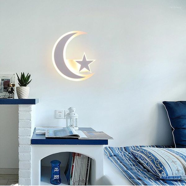 Wandleuchte LED Stern Mond für Kinder Kinderzimmer Cartoon Lichter Wohnzimmer Schlafzimmer Korridor Treppen Beleuchtung