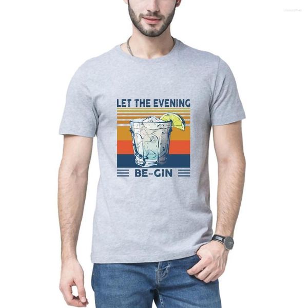 Herren-T-Shirts, modische Promotion, Martini-Cocktail, Let The Evening Be Gin, lustiges Vintage-T-Shirt, Baumwoll-T-Shirt, Damen-Sweatshirts