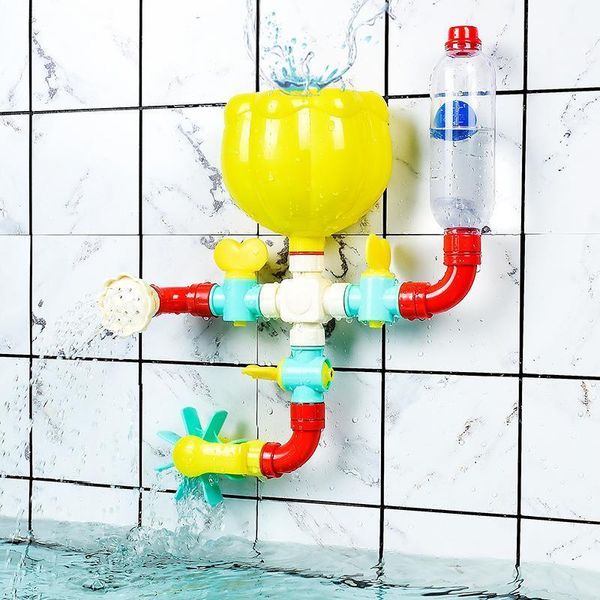 Игрушка для ванны QWZ DIY Montessori Children Water Spray rowting Jet Game Toy Toy для 1-4 -летних детей подарок 221118