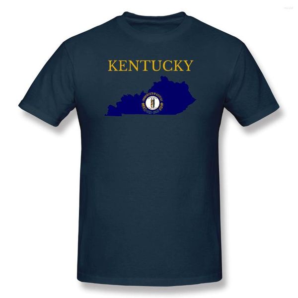 Magliette da uomo Man Kentucky Flag Map National Pride Gay Usa Fitness Novità Tshirt grafica