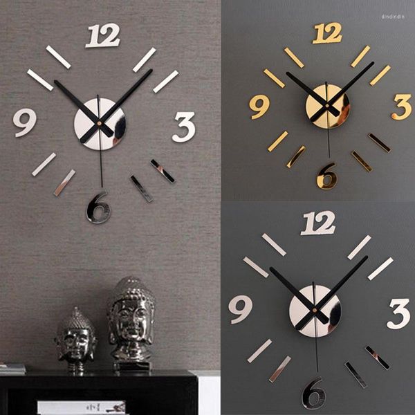 Orologi da parete Orologio Combinazione fai-da-te Specchio Materiale acrilico Adesivo in cristallo Decorazioni per la casa Decorazione soggiorno