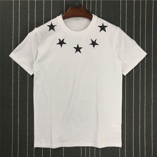 T-shirt da uomo Moda Cotone T-shirt manica corta Star Stampa Unisex Uomo Donna Amanti Stile coppia T-shirt rotonda ne regalo fidanzato G221118