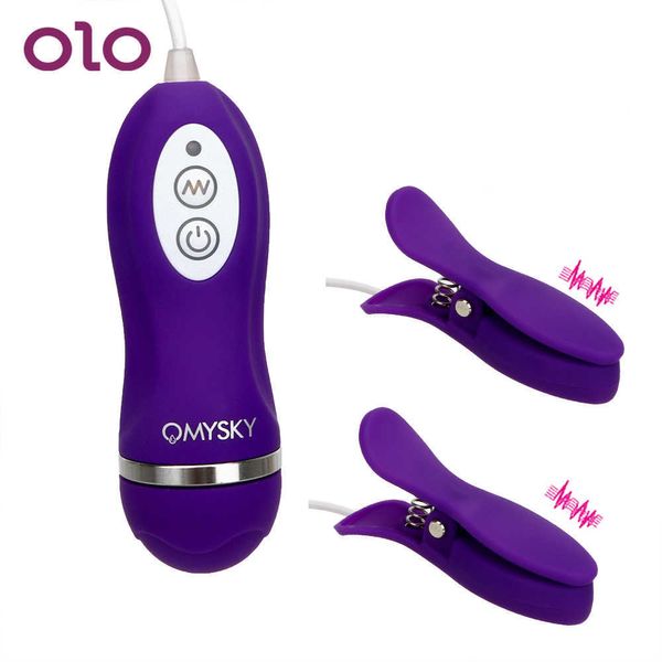 Itens de beleza Novo vibrador de mamilos 10 grampos de frequência estimulador de massagem de mama brinquedos sexy para mulheres masturbação para fêmeas jogos adultos