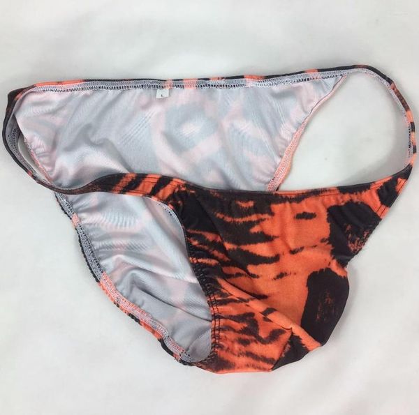 Mutande Mens String Bikini Stripe Jersy Nylon Spandex G3774 Costume da bagno a vita stretta Stampe in tessuto Tiger Snake