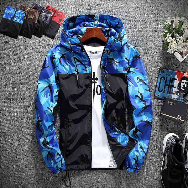 Jaqueta masculina masculina de parkas Spring e outono Men's Casual Zipper Casual Outdoor Street Camouflage Jacket Slim Casat 221119