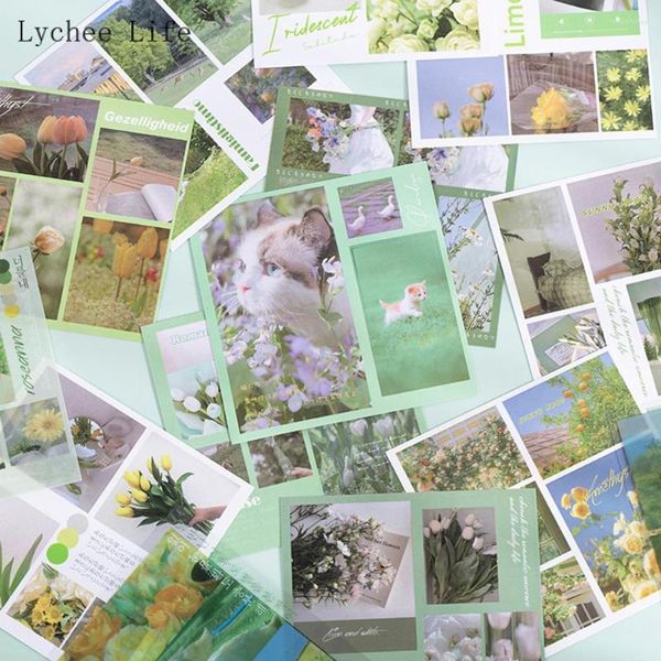 Geschenkpapier Lychee Life 10x10cm Vintage Zeit Landschaft Scrapbooking Papieraufkleber Journaling Junk Für Notebook Tagebuch Dekorative Aufkleber