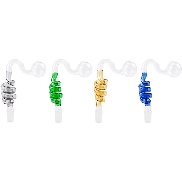 Headshop214 G113 Cachimbo Dab Rig Bong Ferramenta 30mm OD Tigela 10mm 14mm 19mm Masculino Feminino Tubo Retorcido Colorido Tigelas de Vidro