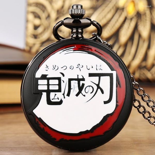 Orologi da taschino Vintage Japan Anime Cosplay Design Unisex Orologio analogico al quarzo Numero romano Quadrante Collana Pendente Catena Orologio Regalo Reloj