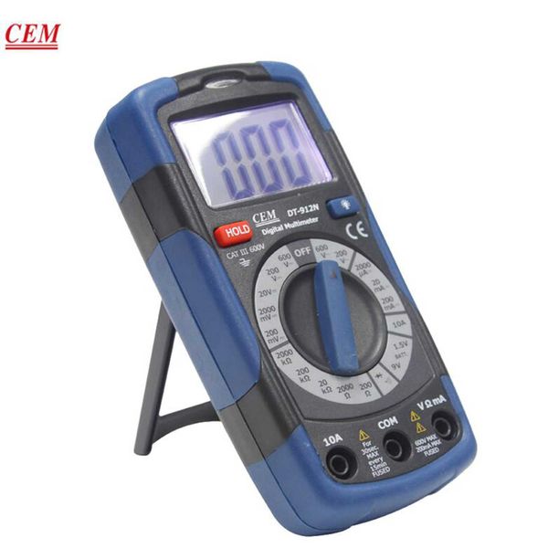 CEM DT-912N Compact Multímetros digitais Testador digital Corrente elétrica Digital Tester Tester Tester Segurança de segurança Novo.
