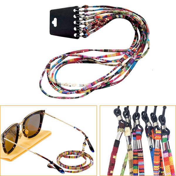 Óculos de sol de óculos de óculos 5pcs Multicolor Sunglasses Strap Eyeglass Glasses String Striter de cordão para leitura óculos de óculos 221119