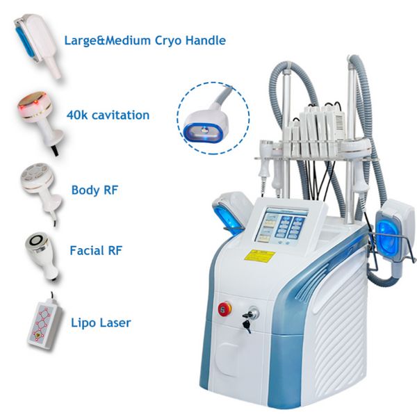 360 Cryolipolysis Fat Freezing Machine Scolpire a freddo il contorno del corpo Cryo Lipo Cavitazione laser RF Attrezzature dimagranti