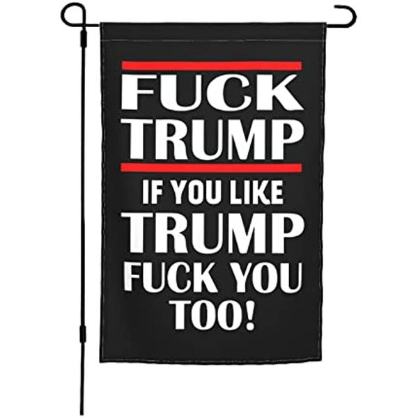 Fuk Trump Anti Donald Republican Democrat Garden Flag 12x18 pollici Verticale Double Sided Outdoor Decor Yard Bandiere