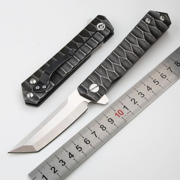 Twosun Jilet Katlanır Cep Bıçakları Taktik Av D2 Blade Klipsli Tüm çelik Kulp Dış Mekan Aleti Flipper Hızlı Açık Bıçak EDC Araçları A07 C07