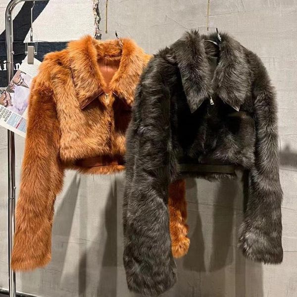 Giacca in shearling in pelle da donna Cappotto in vera pelle di agnello da donna in pelliccia di agnello