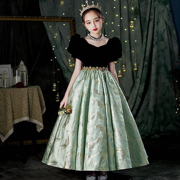 2022 Black Flower Girls Frings Long Loxory Wear для свадеб кружев