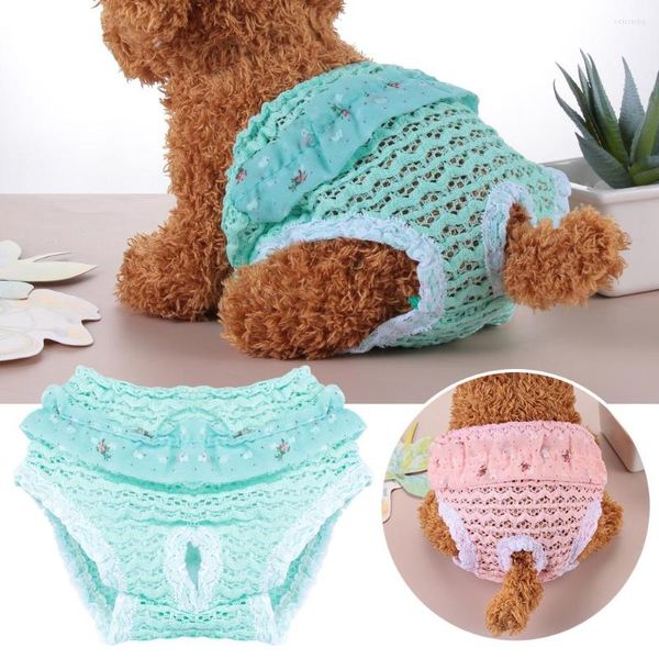 Abbigliamento per cani 1 pezzo carino elasticità vestiti in chiffon traspirante pantaloni fisiologici per animali domestici mutandine pannolini per cuccioli forniture per biancheria intima per gatti