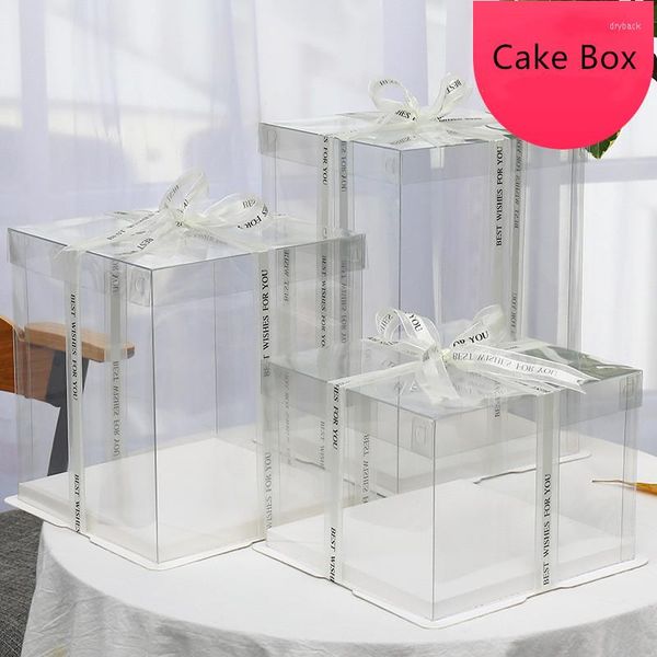 Geschenkpapier Kreative transparente Kuchenschachteln Verpackungsbox Valentinstag Rose Bär Blume High-End-Flip-Verpackungsbehälter Dezember