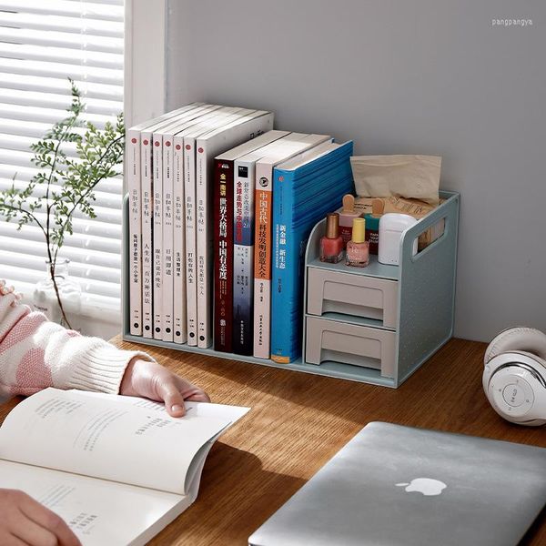 Küche Lagerung Kreative Buch Stehen Desktop Multifunktions Bücherregal Rack Büro Schublade Datei Regal Halter Für Schule Zu Hause