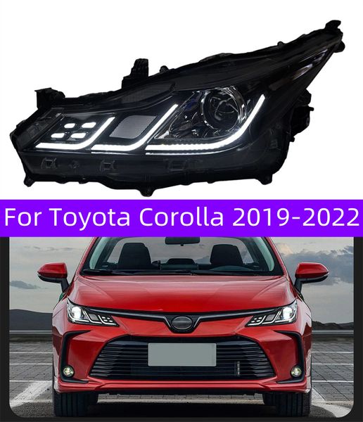 Faróis de lâmpadas led para toyota corolla 20 19-2022 estilo sedan substituição drl luzes diurnas farol projetor facelift