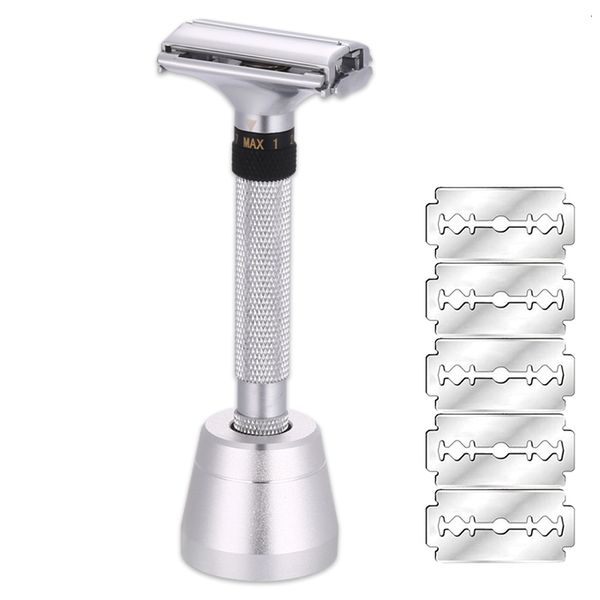 Razors bıçakları yintal moda rengi tıraş bıçağı açık ayarlanabilir güvenlik klasik tıraş makinesi erkekler tıraş berber uzun sap 221119