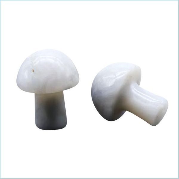 Pietre preziose sciolte da 20mm agata bianca funghi scptitura mini funghi decorazioni gemtone decorazione colorf pietra artigianato per giardino drop dhask