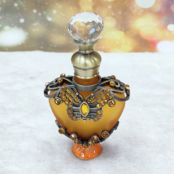 20 x 10 ml de cora￧￣o vintage Metal Perfume Bottle Bottle elegantemente oleados