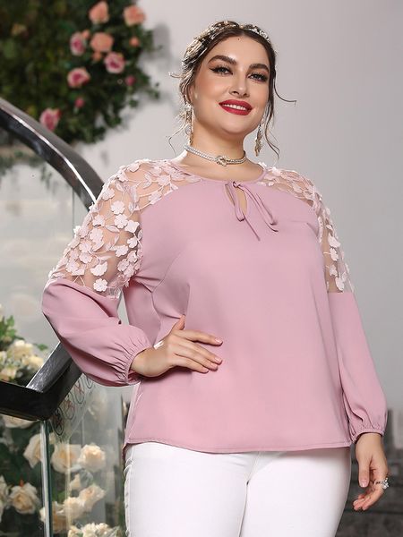 Tshirt da donna taglie forti Toleen Autorizzazione Prezzo Outfit Donne grandi taglie forti Topce di grandi dimensioni Tshirt a maniche lunghe rosa abiti eleganti 221121 221121