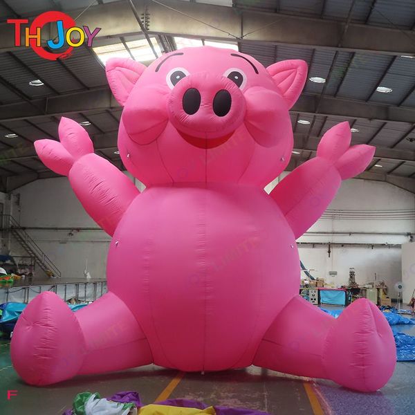 Atividades infláveis ​​de 6m 20ft desenho animado de porco rosa para venda publicidade infláveis ​​porcos modelo desenhos animados portáteis ao ar livre Charactors Charactors