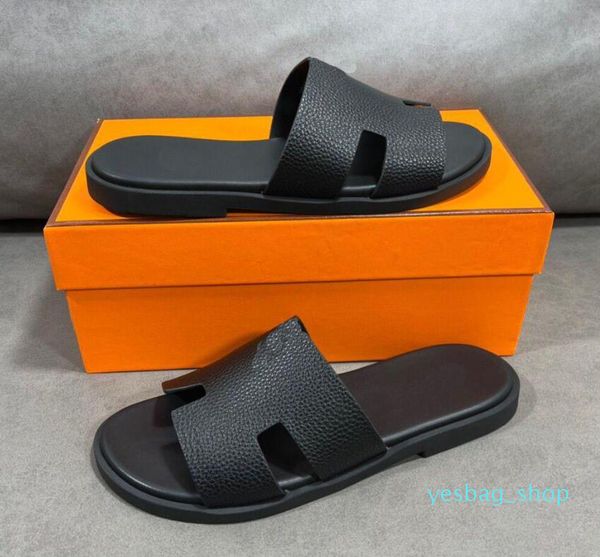 Sandalen Schuhe Hausschuhe Strand Slides Gehen Eu38-46 Sommer Berühmte Izmir Korn Kalbsleder Leder Weicher Komfort Faule Männer Slip