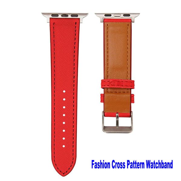 Cinturini trasversali di lusso Compatibili con Apple Watch Band 49mm 45mm 44mm 42mm 41mm 40mm 38mm 38 mm Cannocchia in pelle genuina per iWatch Ultra SE2 SE Series 8 7 6 5 4 3 2