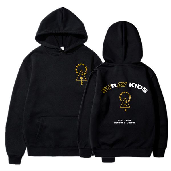 Herren Hoodies Sweatshirts Stray Kids District 9 Unlock Concert Fashion Coole Fans Langarm Pullover Hoodie 221121
