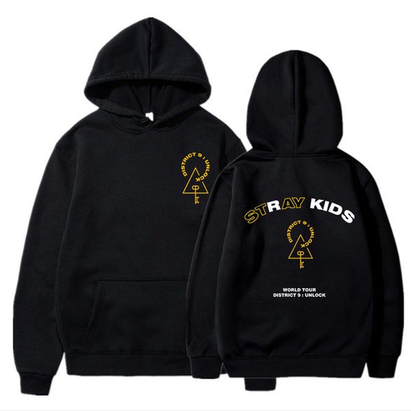 Felpe con cappuccio da uomo Felpe Stray Kids District 9 Sblocca Concert Fashion Cool Fans Manica lunga Pullover con cappuccio 221121