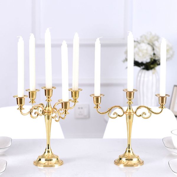 Nordic Styles Metal Vellers Titulares Vintage Design Furnishings Candlestick para decoração de mesa de restaurante de cafeteria