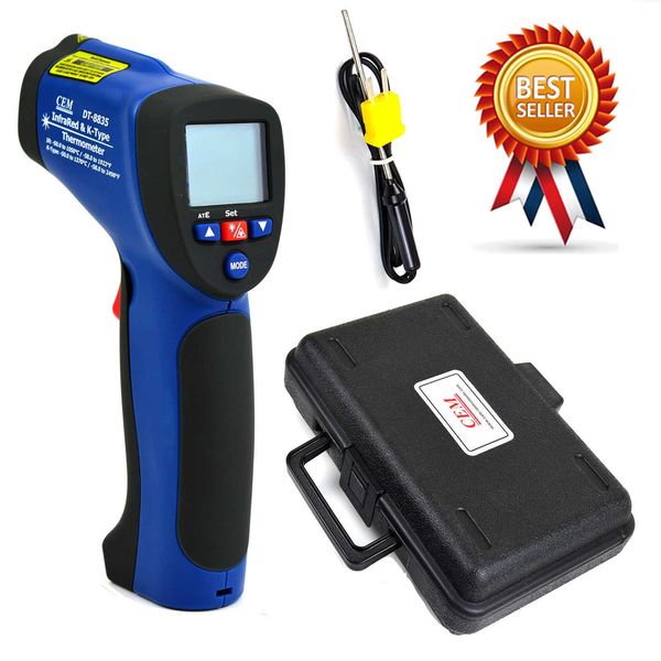 CEM DT-8830 DT-8831 DT-8832 DT-8833 DT-8835 Berührungsloses elektronisches Infrarot-Thermometer, Laserpistole, K-Typ-Sonde, Handheld-Industrie