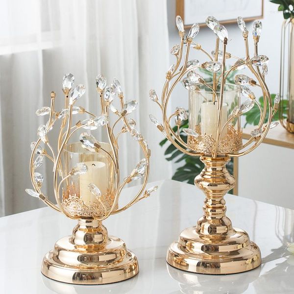 Kerzenhalter Luxus Glas Tischhalter Kristallständer Romantisches Abendessen Vintage Nordic Porte Bougie Home Dekoration