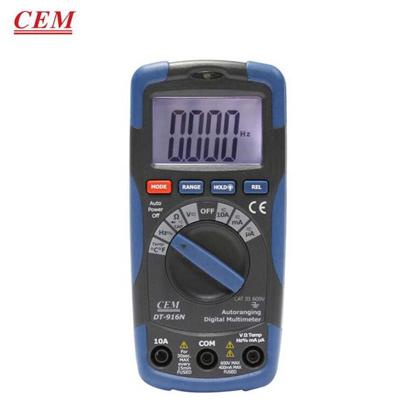 CEM DT-916N Multímetro digital Profissional Corrente Tester de resistência de tensão Capacitância Frequência POWER TESTE TESTE.