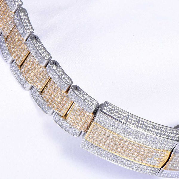 Relógio mecânico automático masculino de diamante 41mm com aço cravejado de diamantes feminino fashion busins pulseira mo